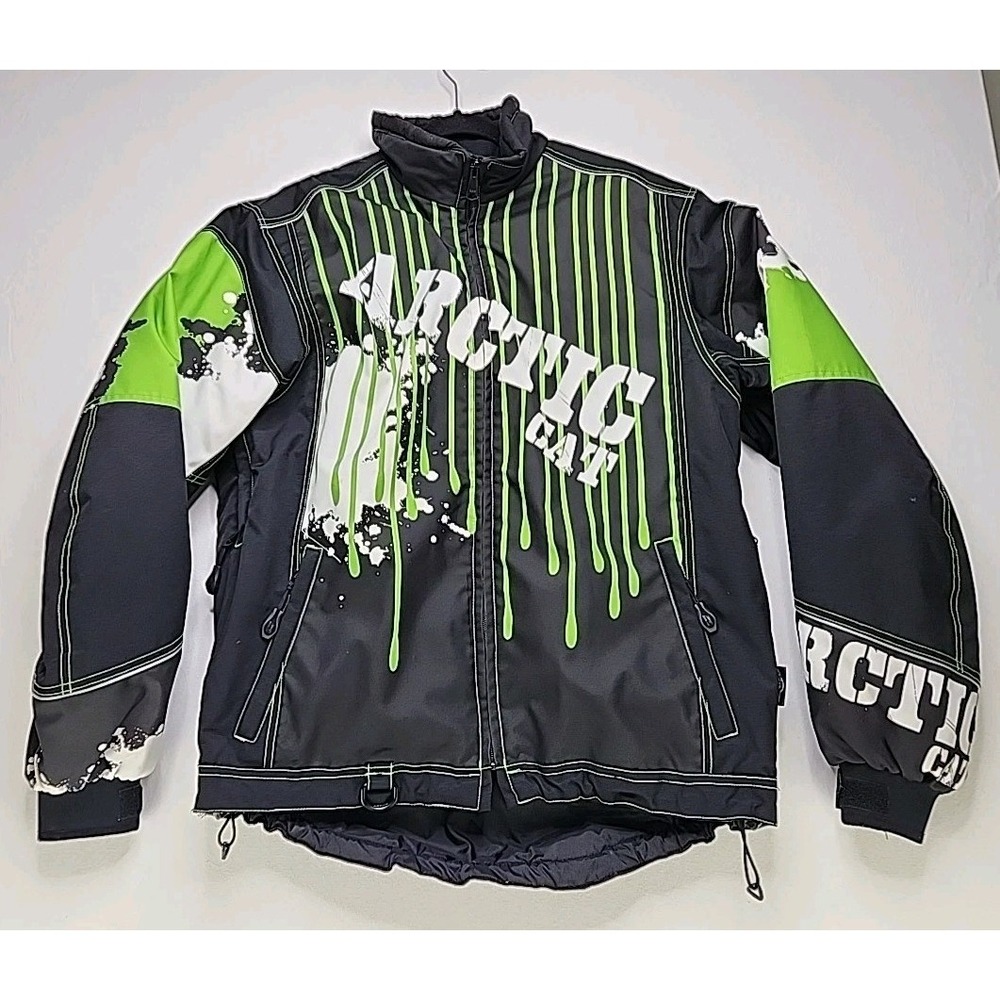 2013 Arctic Cat Snowmobile Jacket‎ Men's Medium Fallout A-Tex Lime Slime Green